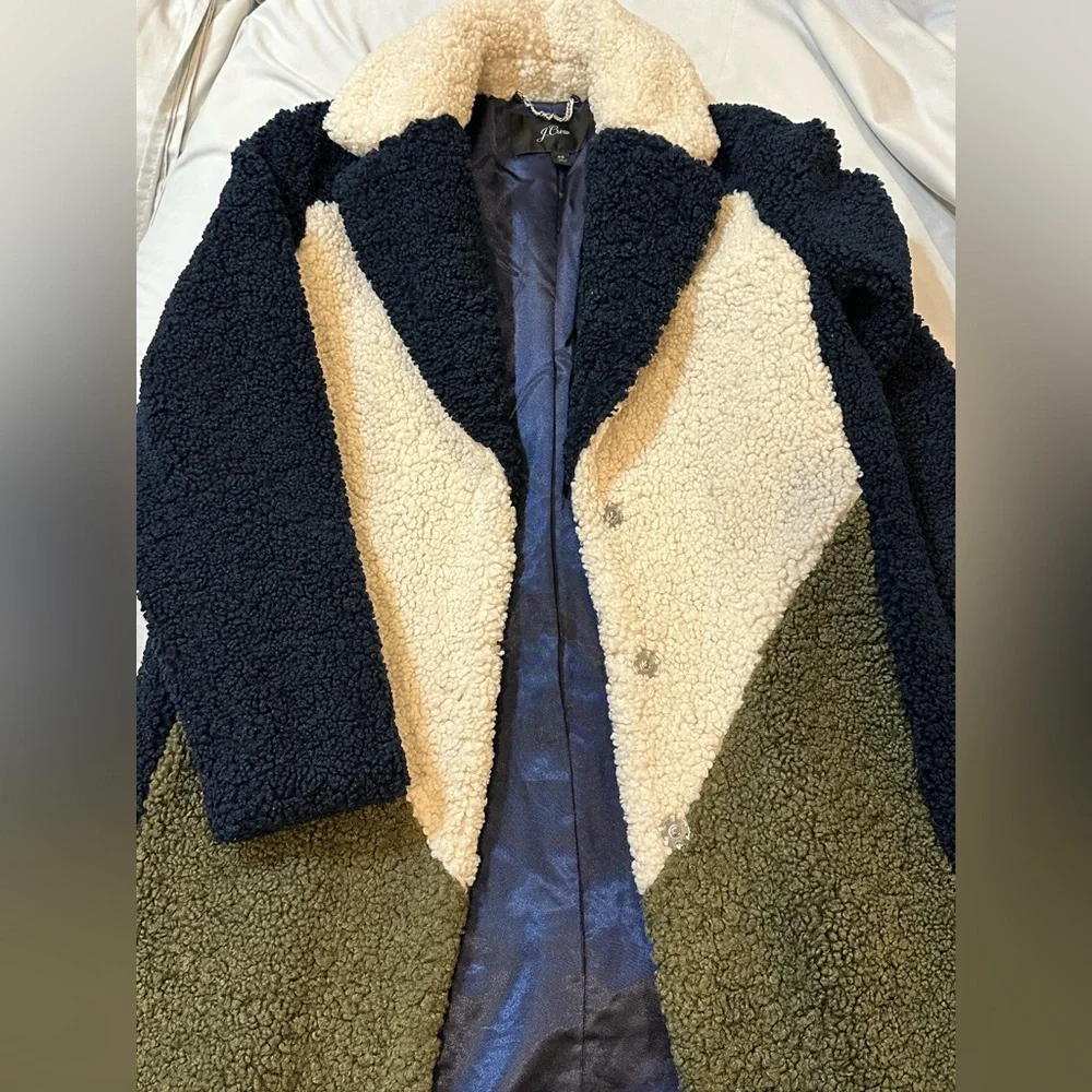 J. Crew Colorblock Sherpa Coat - Picture 15 of 16
